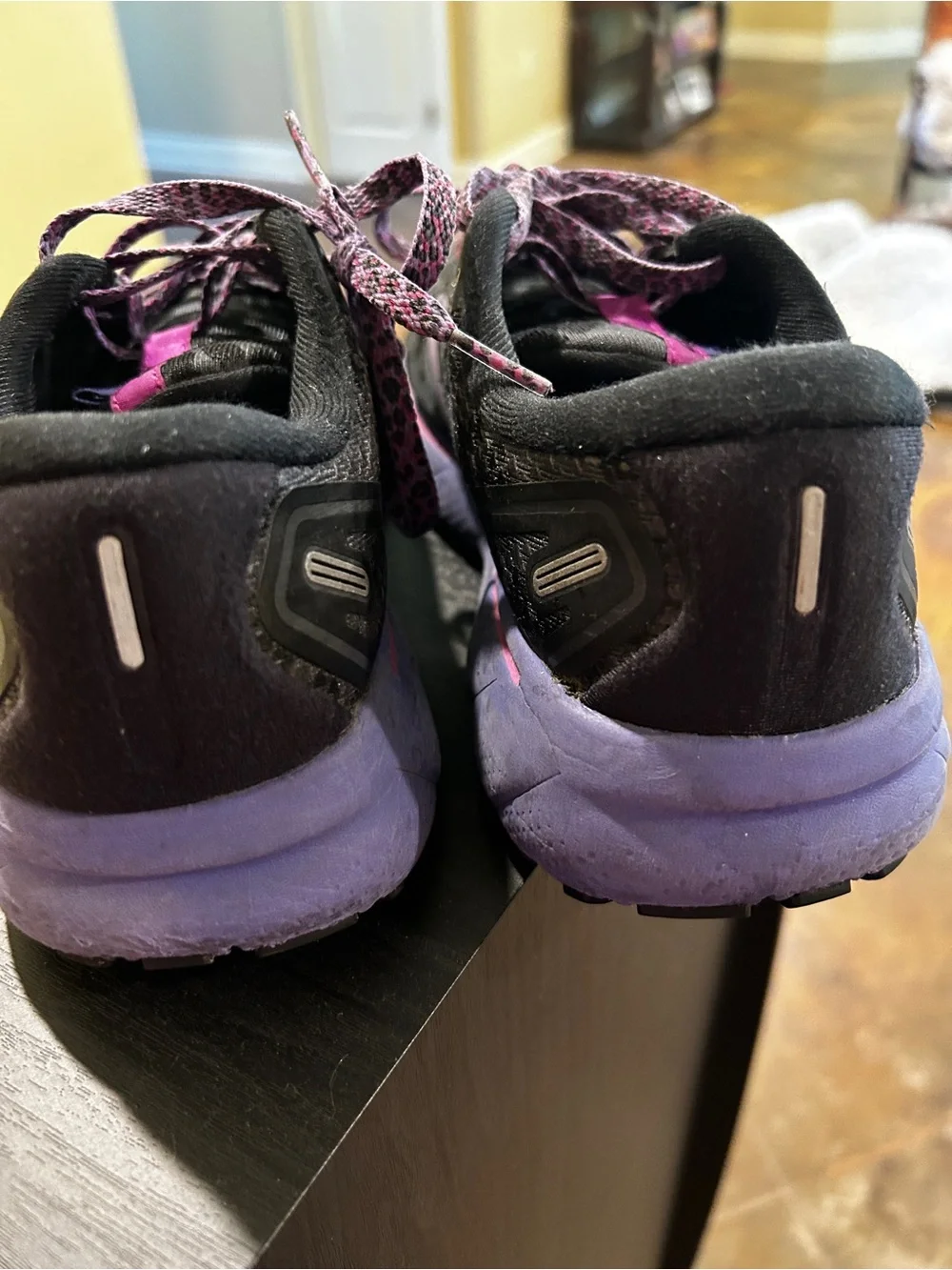 Brooks Women's Ghost Running Shoes in Black and Purple